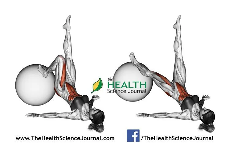 © Sasham | Dreamstime.com - Fitball exercising. Extension of one leg on fitball. Female