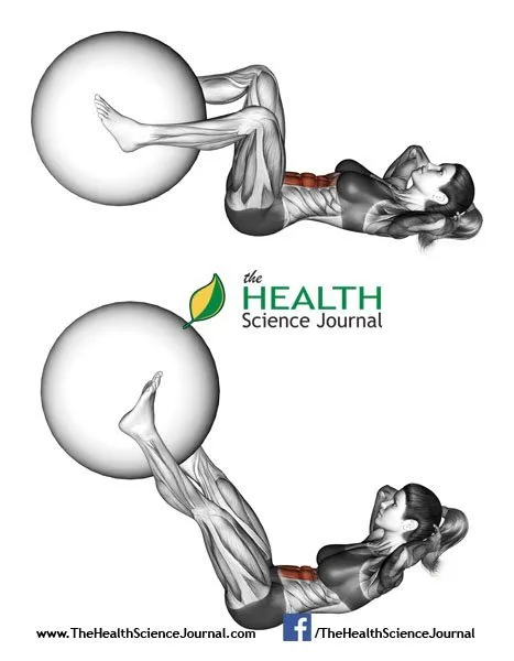 © Sasham | Dreamstime.com - Fitball exercising. Flexion of the trunk with the leg extension with ball. Female