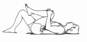 Knee to chest stretch