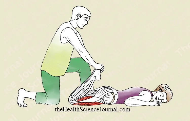 Flexion of the Knees with Assistance in Decubitus Prone Position