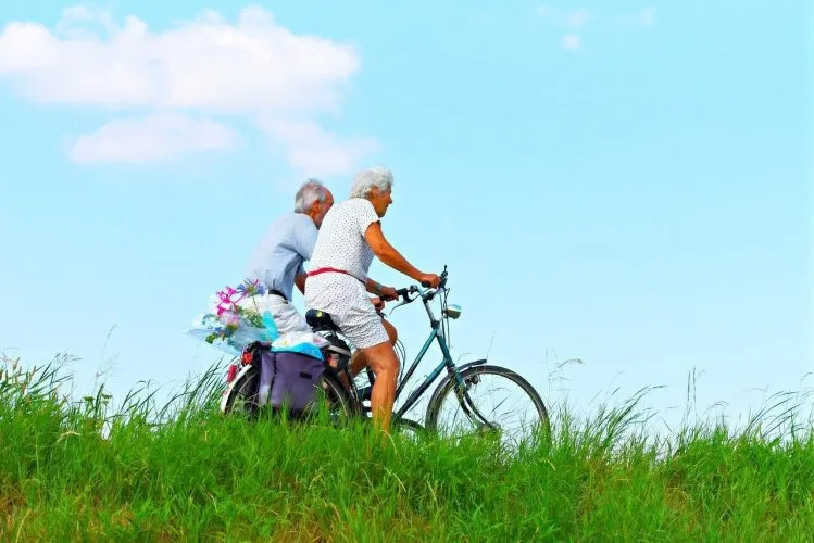 senior-bike-nature-green