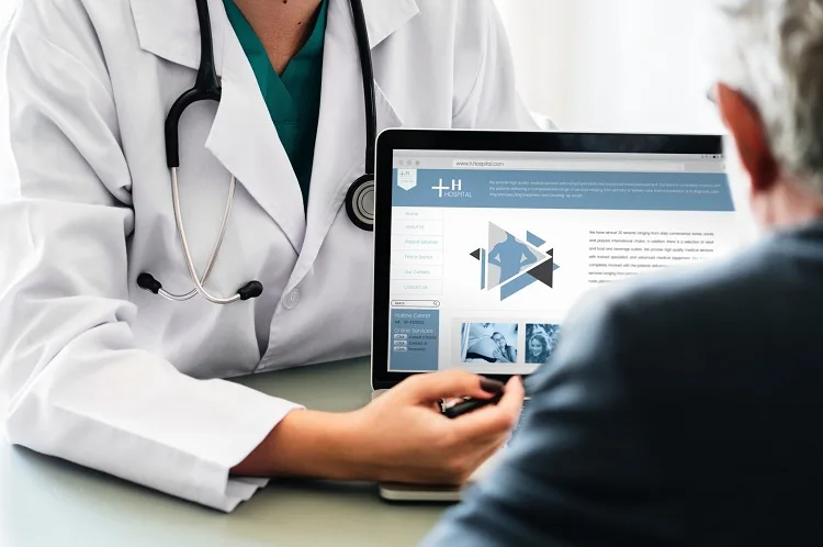 doctor laptop medical insurance