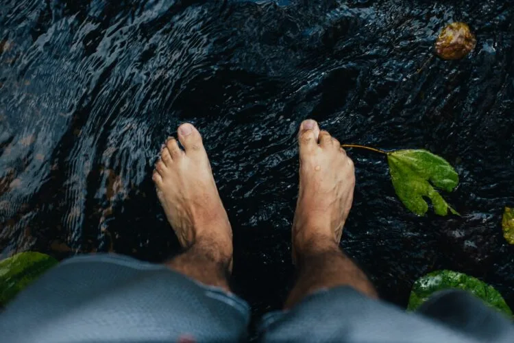 legs in water