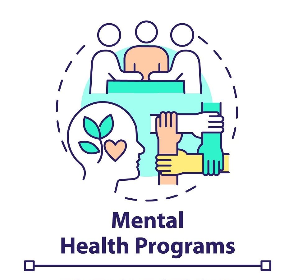 Mental health programs concept icon