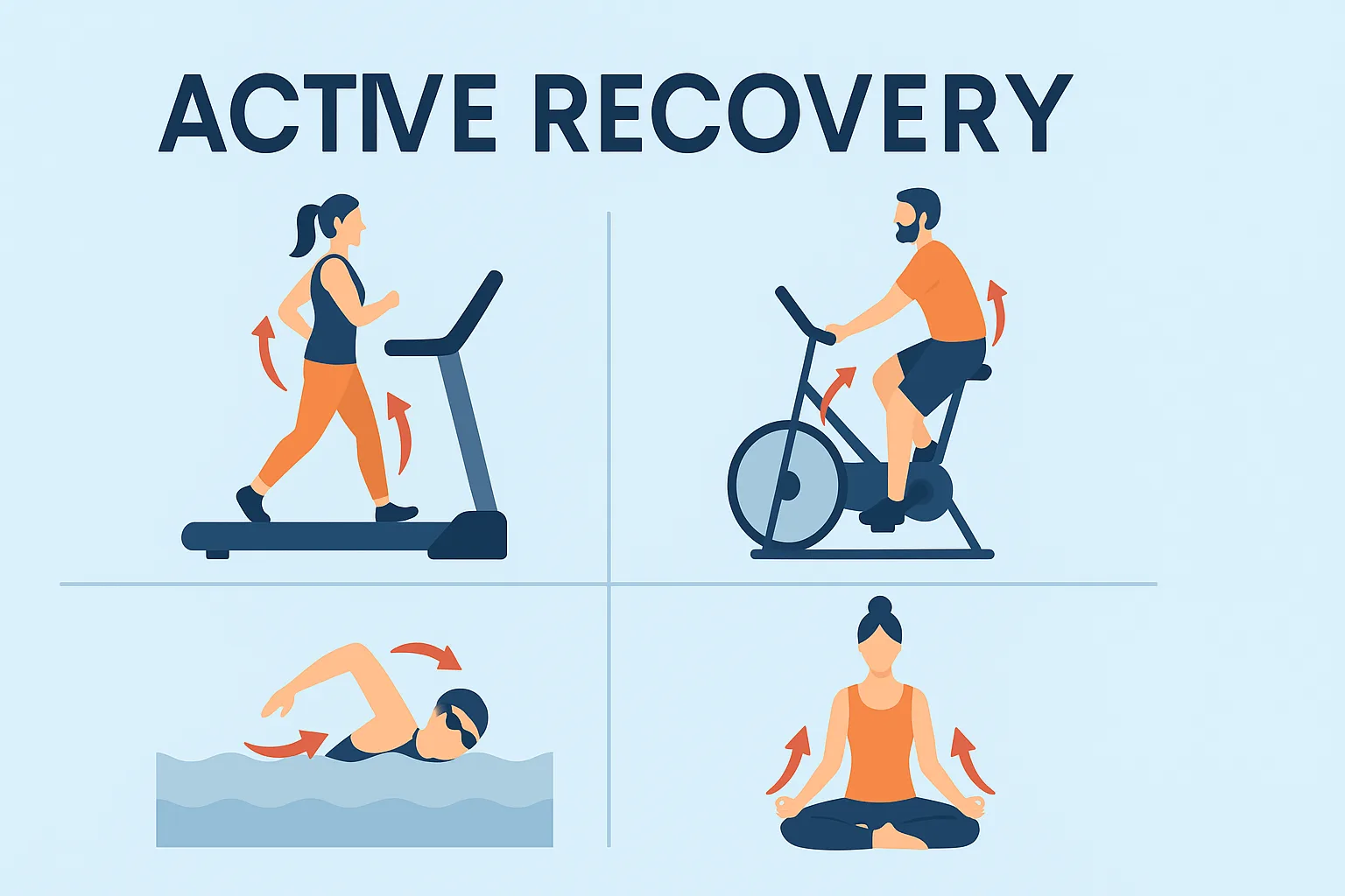 active recovery shown person recovering from muscle soreness