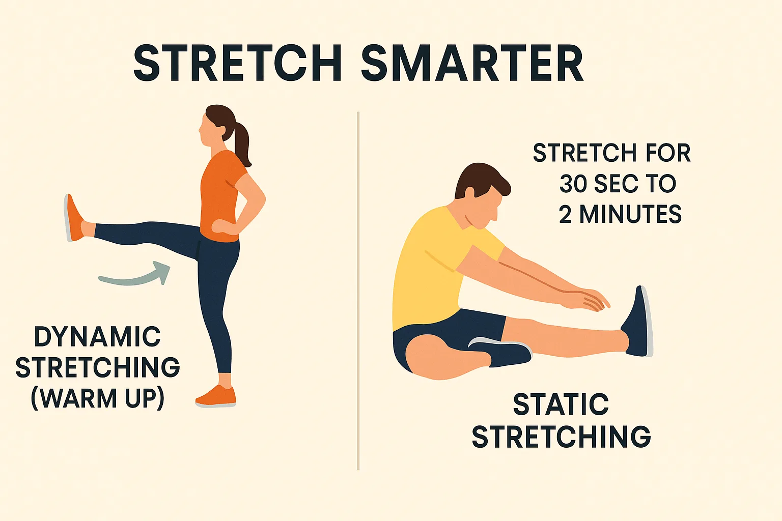 Stretch smarter with dynamic time exercises